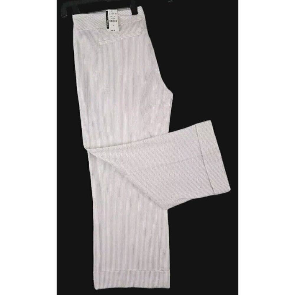 New York & Company~Woman Size 8~White Striped Capri Pants Summerstretch Straight